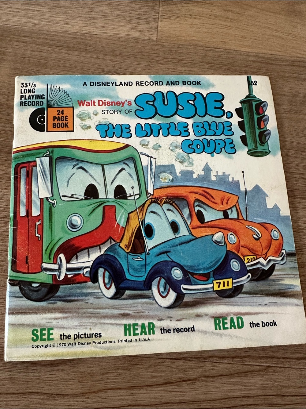 Walt Disney's Susie The Little Blue Coupe Record & Book